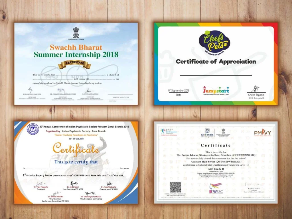 Certificate Printing Dunstable