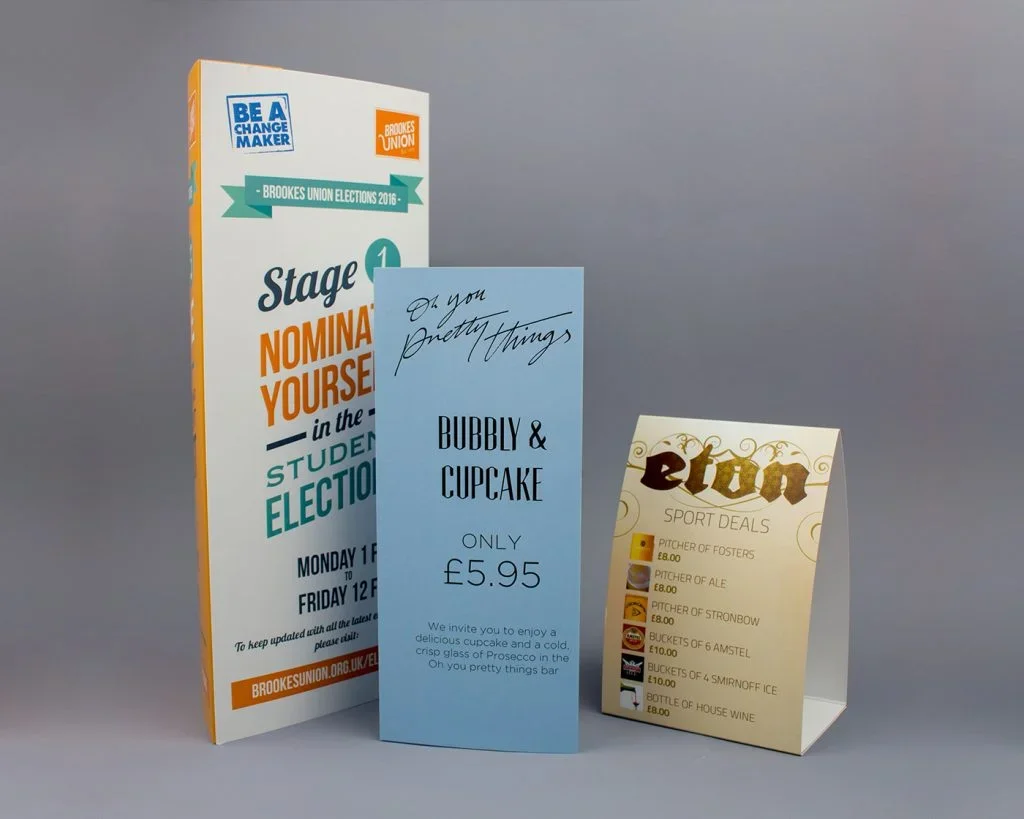 Table Tents Printing Dunstable