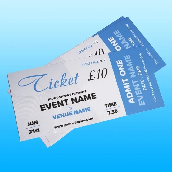 Tickets Printing Dunstable